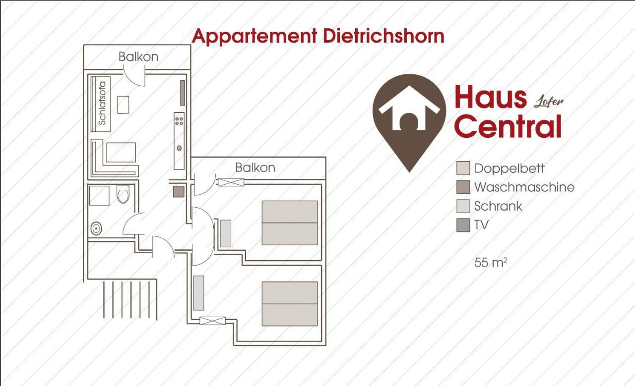 Haus Central Lofer Exteriör bild